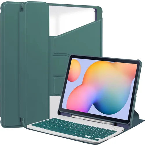 Miniatura 19 de kaidisen Funda con teclado giratorio 360º para Galaxy Tab S6 Lite de 10.4 pulgadas, soporte vertical magnético desmontable teclado delgado Folio
