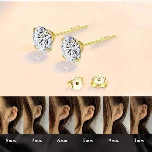 Miniatura 3 de Kit profesional de pistola para perforación de orejas reutilizable para perforación de nariz, labio y cuerpo con 16 pares de aretes hipoalergénicos