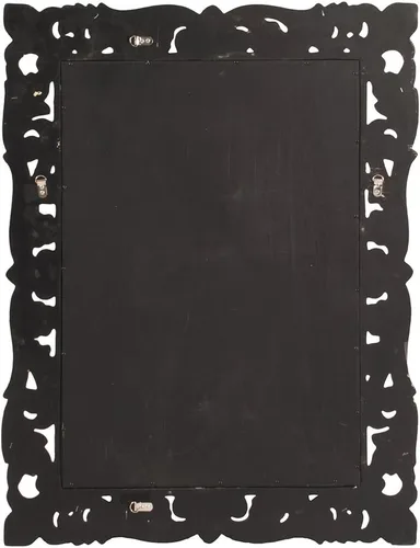 Miniatura 3 de Howard Elliott Chateau Rectangular Hanging Wall Mirror, Scroll Work Frame, Black, 31.5 x 42 Inch