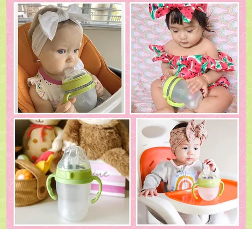 Miniatura 4 de Sippy Cup Kit de pezón de transición con boquilla suave para biberones Comotomo, 5 oz y 8 oz Caño de taza para sorber