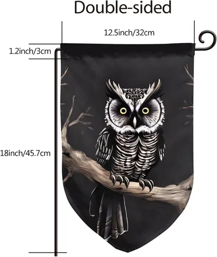 Miniatura 3 de Garden Flags 12x18 Inch Outside Winter Garden Flag Vertical Double Sided small Decorative Flag Late Night Owl Garden Yard Flag Outdoor Flag for all