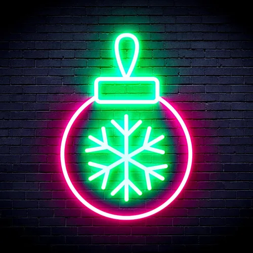 Miniatura 11 de ADVPRO Letrero de neón LED de silicona de la flexión del ornamento del árbol de Navidad - azul - st16s32-fnu0119-b