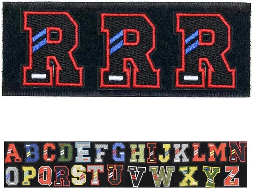 Miniatura 3 de Paquete de letras inglesas A-Z Parche táctico de moral, parche de gancho y bucle, juego de insignias bordadas del ejército, mochila, sombrero