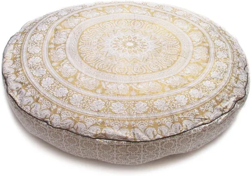 Miniatura 34 de CRAFT KALA Funda de cojín con diseño de mandala, funda de cojín para asiento, hippie, decorativo, bohemio, otomano, de algodón, indio, para sala