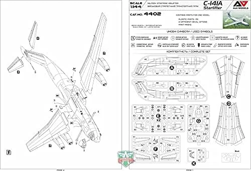 Miniatura 6 de A&A Modelos 4402-1/144 - C-141A Starlifter. Modelo de plástico Avión Militar