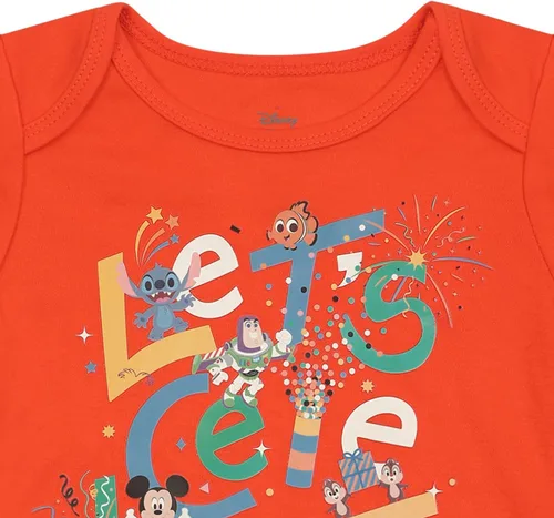 Miniatura 6 de Disney 100th Anniversary Boys 3 Pack Bodysuits for Newborn and Infant RedBlueGrey