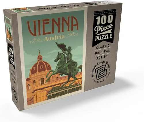 Miniatura 2 de MyPuzzle Austria: Viena, póster vintage, rompecabezas de 100 piezas para adultos