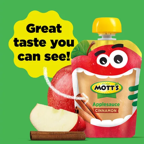 Miniatura 5 de Mott's Puré de manzana y canela, bolsas transparentes de 3.2 onzas, paquete de 20