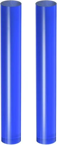 HARFINGTON 2 rodillos de arcilla acrílica de 7.28 x 1 pulgadas, rodillo de tubo redondo de plástico antiadherente sólido para moldear, esculpir, Azul