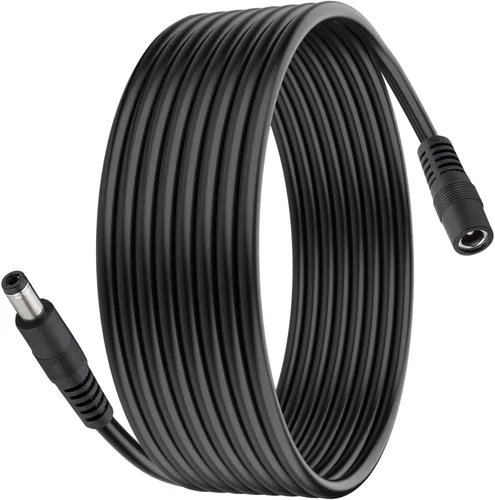 Miniatura 6 de CENSHI Paquete de 2 cables de extensión CC de 1.65 pies de 0.217 in x 0.098 in, macho a hembra, cable de alimentación de 14 AWG 12 V/24 V/36 V CC