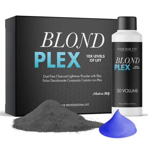 Miniatura 10 de Blond Plex Extreme Lifting 10X Levels - Polvo Aclarante Libre de Polvo Negro/Carbón con Acabado Frío y Brillante - Hecho en Italia 500g / 17.63oz