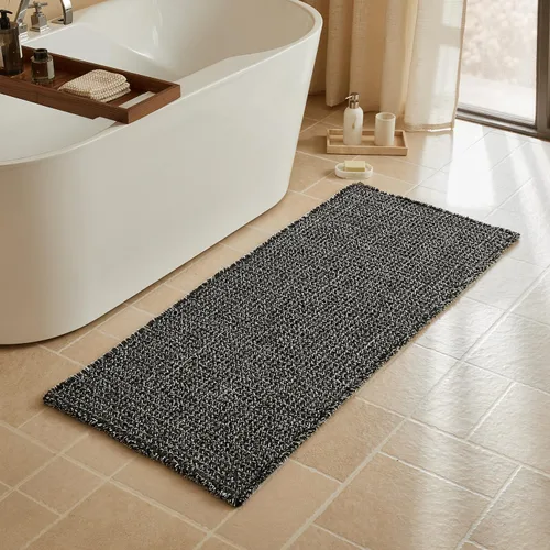 Miniatura 35 de Triohero Tapete de baño con diseño de gofre, tapete de baño pequeño y bohemio, antideslizante, lavable, ultra suave, súper absorbente, de secado