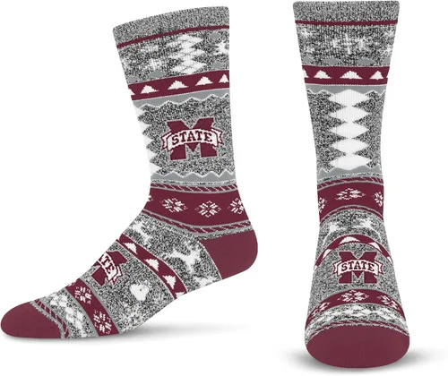 Miniatura 34 de For Bare Feet Ugly Holiday Sweater Crew Sock NCAA