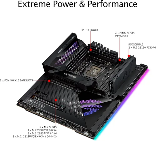Miniatura 5 de ASUS ROG Maximus Z690 Extreme (WiFi 6E) LGA 1700 (Intel 12ª generación) EATX placa base