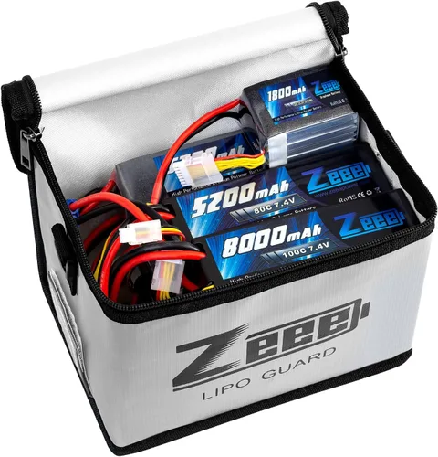 Miniatura 8 de Zeee 7.4V 50C 2200mAh 2S RC Lipo Batería con XT60 Plug 2 Pack Baterías con 1 unids Lipo Safe Bag Bolsa ignífuga a prueba de explosiones para carga