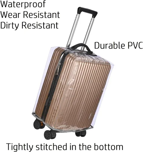Miniatura 2 de Protector de funda de maleta de PVC transparente para maleta, protector de equipaje totalmente transparente, funda impermeable para maleta