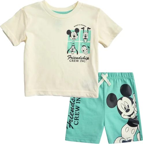 Miniatura 7 de Disney Conjunto de 2 piezas de camiseta y pantalones cortos de manga corta de Mickey Mouse Lightning McQueen Toy Story (12M-24M)
