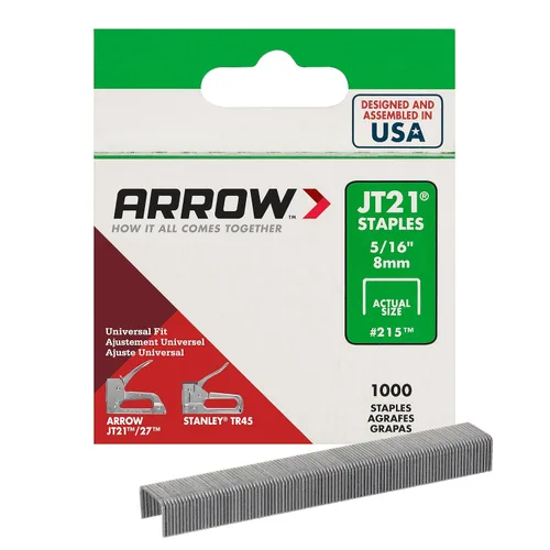 Miniatura 14 de Arrow 214 JT21 grapas de alambre delgado para pistolas y grapadoras de grapas, uso para tapicería, manualidades, reparaciones generales, longitud