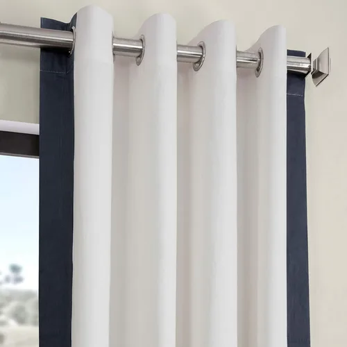 Miniatura 2 de HPD Half Price Drapes PRCT-VC1713-84-GR - Cortinas de algodón con ojales estampadas para sala de estar y dormitorio (1 panel), 50 x 84 pulgadas