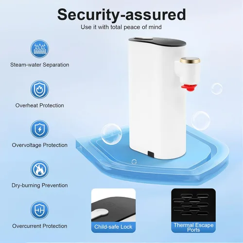 Miniatura 2 de Dispensador de agua caliente instantáneo, mini dispensador de agua caliente portátil de escritorio para viajes, máquina de agua mineral embotellada