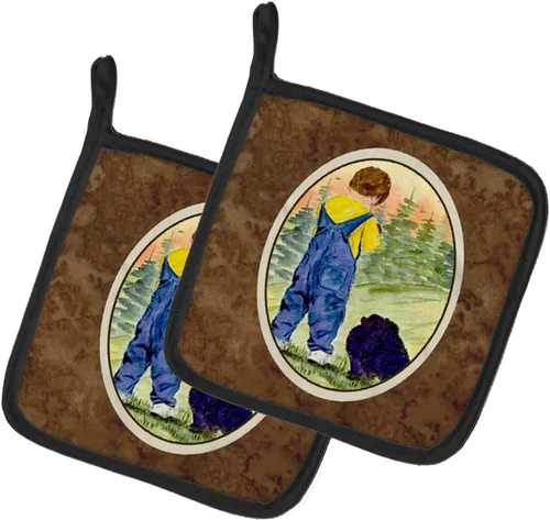 Miniatura 53 de Caroline's Treasures SS8617PTHD - Juego de soportes para ollas de cocina resistentes al calor, almohadillas calientes para horno para cocinar, Husky