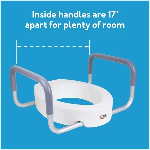 Miniatura 12 de Asiento elevador de inodoros de Carex Health Brands con asas para inodoros redondos estándares