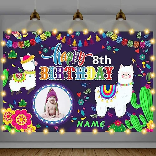 Miniatura 23 de Cartel de feliz cumpleaños beige personalizado para telón de fondo grande de feliz cumpleaños, globo aerostático, fiesta, interior y exterior
