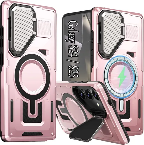 Miniatura 17 de para Galaxy S24 Plus Funda Magnética, Funda Resistente y Rugosa con Protección contra Caídas [Compatible con Carga Inalámbrica Rápida] Funda