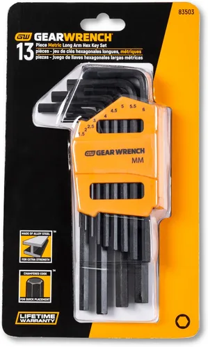Miniatura 4 de GEARWRENCH Juego de llaves hexagonales métricas de brazo corto de 10 piezas - 83501