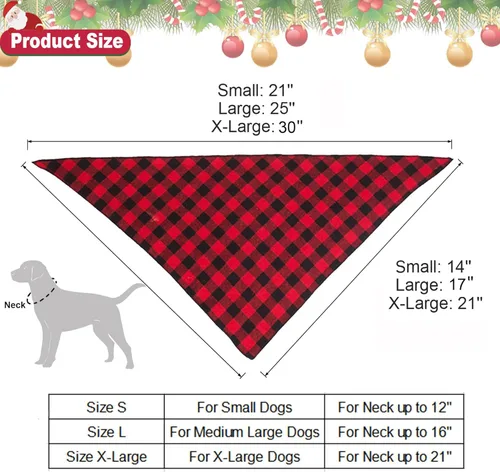 Miniatura 4 de ADOGGYGO Juego de bandana de Navidad para perro, sombrero y pajarita, clásica a cuadros rojos, bufanda de Navidad para mascotas, disfraz de Navidad