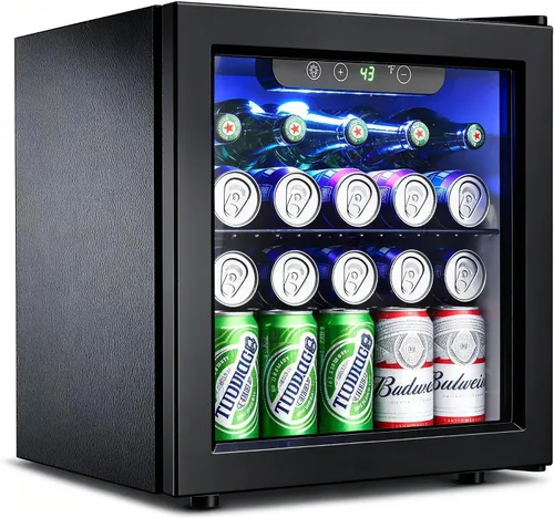 Miniatura 14 de Feelfunn Refrigerador de Bebidas para 24 Latas - Mini Refrigerador con Control Digital de Temperatura, Nevera de Soda Vino Cerveza Bebidas