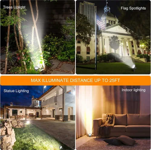 Miniatura 4 de SUNLONG Focos solares para exteriores, impermeables, brillantes, luz de pared LED, luz de inundación de seguridad, alimentada por energía solar