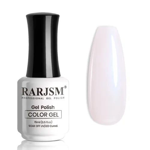 Miniatura 50 de RARJSM Esmalte de Uñas en Gel Rosa con Purpurina Nude, Rosa Brillante con Pigmento Dorado Brillante, Esmalte de Uñas en Gel Gelatinoso Transparente