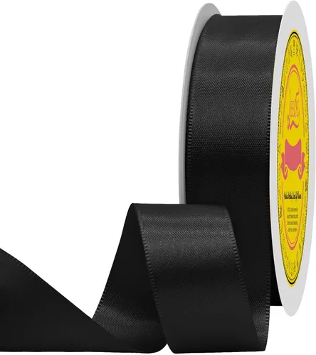 Miniatura 48 de Cinta de satén blanca antigua de doble cara de 1-1/2 pulgadas x 50 yardas, cinta de poliéster para envolver regalos, día de San Valentín, bodas