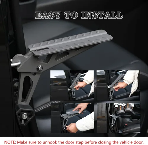 Miniatura 4 de COWVIE Escalón plegable para puerta de auto: Escalón para acceso al techo del vehículo para ambos pies, Escalera para la mayoría de SUV, Camiones