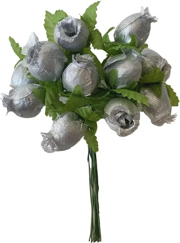 Miniatura 10 de GiftWrap Etc. Rosas artificiales de seda coral – 12 mini ramos de 12 capullos de rosa, 144 capullos de rosa en total, boda, recepción, aniversario