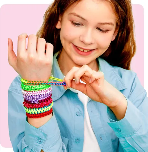 Miniatura 9 de Pretty Me Kit de fabricación de pulseras de la amistad para niñas, manualidades para niñas, fabricante de pulseras de cuerda, regalos para niños