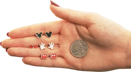 Miniatura 4 de Disney Mickey and Minnie Mouse Fashion Stud Earring Set - 345 Pairs Per Set