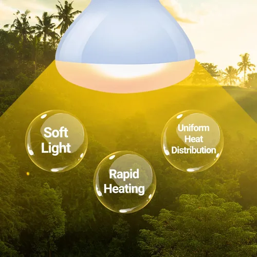 Miniatura 5 de REPTI ZOO Lámpara de calor para reptiles, paquete de 2 lámparas de 50 W para reptiles UVA luz diurna lámpara de calefacción bombilla bombilla luz