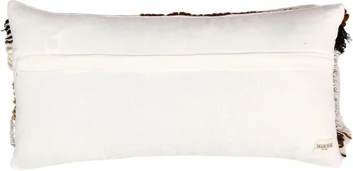 Miniatura 4 de Trade Star Funda de cojín 100% algodón copetudo, funda de almohada lumbar copetuda, hermosa funda de almohada bohemia de algodón puro y lana