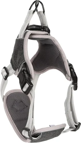Miniatura 8 de Dog Vest Harness Adjustable Reflective Safety Pet Chest Strap for Large Medium Dogs Black Polyester Nylon One Size (S)