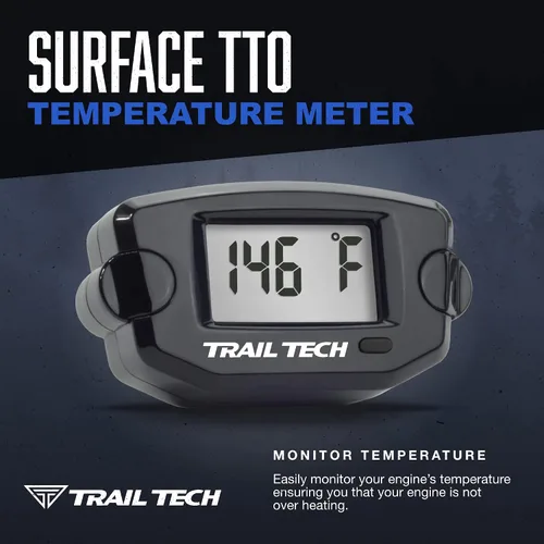 Miniatura 2 de Trail Tech 742-ES2 TTO Medidor digital de temperatura roscado enchufe 1/8-28 sensor BSPP