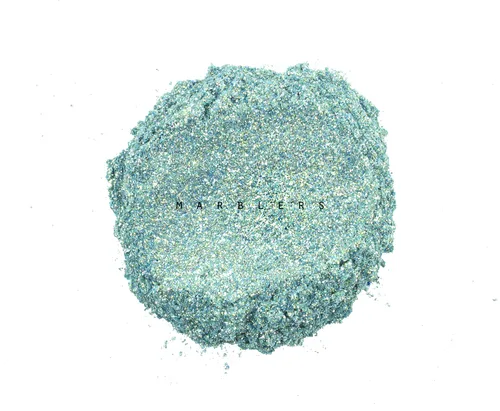 Miniatura 2 de MARBLERS Polvo de mica natural grueso [perla azul acero] 0.11 onzas (0.11 oz) altamente pigmentado no tóxico, vegano, libre de crueldad animal