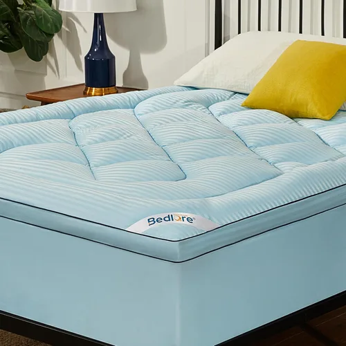 Miniatura 12 de BEDLORE Cubrecolchón tamaño King, Almohadilla Superior Gruesa Pillow Top para Alivio del Dolor de Espalda, Funda de Colchón Suave Refrescante