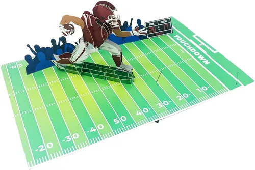 Miniatura 2 de Jugador de fútbol americano, tarjeta de felicitación desplegable 3D para todas las ocasiones, amor, cumpleaños, Navidad, deportes, felicitaciones