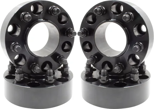 Miniatura 15 de Wheel Accessories Parts 2 Piezas Espaciadores de Rueda Centrados en el Buje 6x5.5 6x139.7mm 1.00 Pulgada de Grosor 78.1mm Buje M14x1.5 14x1.5 Rosca