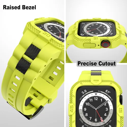 Miniatura 2 de Correas compatibles con Apple Watch Band 46mm 45mm 44mm 42mm, correa deportiva para hombres con funda protectora para Watch Series 11 10 9 8 7/ SE