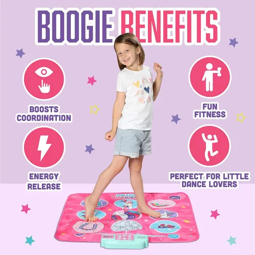 Miniatura 2 de Klevly Tapete de baile de unicornio para niños a partir de 6 años Reproduce 5 niveles y 5 canciones Regalos de unicornio para niñas de 6 años