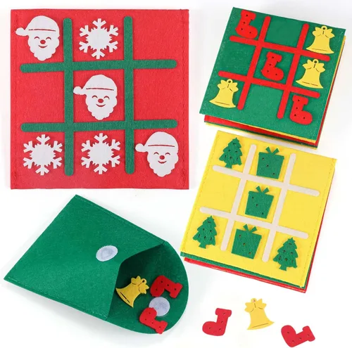 Regalos de fiesta de Navidad, juegos de mesa de Tic Tac Toe para niños de 4 a 8 a 12, rellenos de calcetines de Navidad para niños, juguetes a