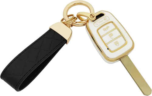 Miniatura 4 de Funda protectora de TPU para llavero compatible con Honda Accord 2013-2016 Honda Accord 2014-2015 CRV 2014-2015 Civic Key Fob (blanco)